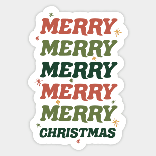 Merry Mery Merry Christmas Sticker